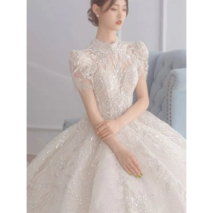 Bride dresses Wedding Dress Lace long maxi elegant and pretty women's dresses