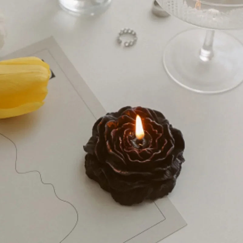 Peony Candle 3D Plant Aromatherapy  Candle Decoration Living Room Bedroom Minimally Decorated Flowers