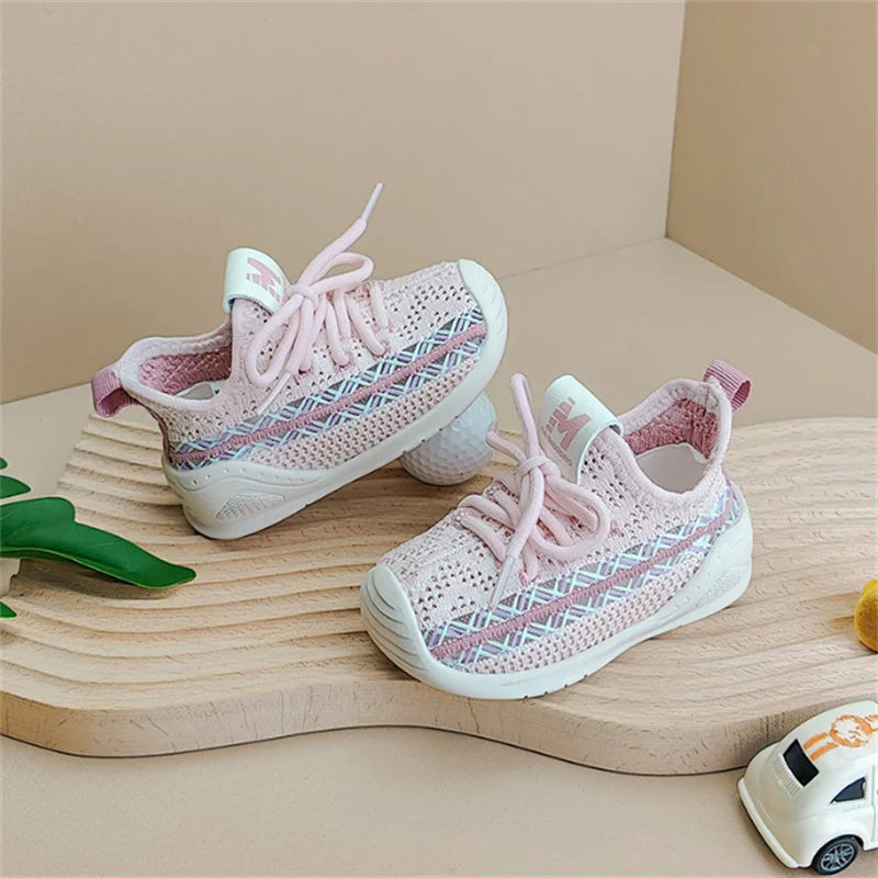 New Spring Baby Shoes Mesh Breathable Toddler Kids Sport Shoes Outdoor Tennis Soft Sole Little Girls Boys Sneakers EU15-25