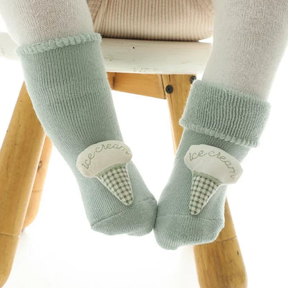 Autumn Winter Thick Warm Baby Stockings Home Soft Middle Tube Socks