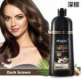 500ml Coconut Dye Shampoo Oil Essence Hair Color Shampoo Instant Hair Dye Shampoo Covering Gray Hair Permanent Moisturizing Hair