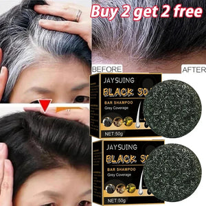 White Hair Dye Shampoo Soap Restore Gray Beard Hair Natural Color White To Black Repair Darken Hair Fixing Shampoo Bar for Women