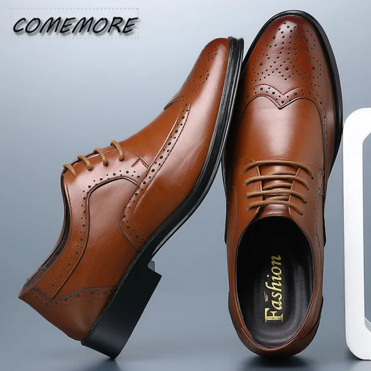 Leather Brogue Dress Shoes Classic Business Formal Wedding Shoes Man Non-slip Spring Autumn new