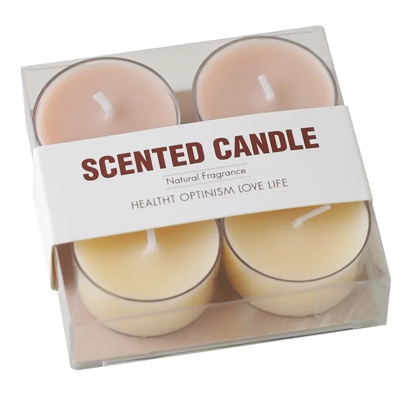 4pcs Handmade Tea Light Scented Candle Aromatherapy Soy Wax Candles