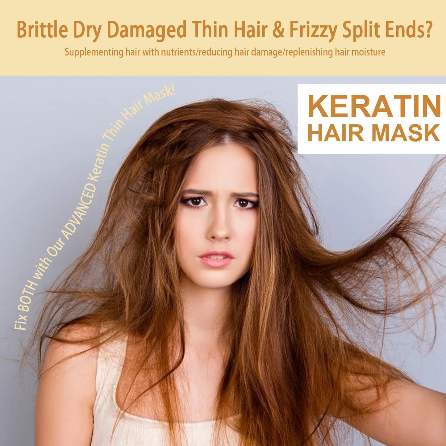 Keratin Hair Mask For Damage Hair Magical Treatment Frizzy Soft Smooth Shiny Professional Hair Straighten Conditioner Scalp Care