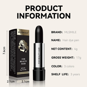 Disposable Temporary Hair Dye Pen To Cover White Hair Lipstick Style Hair Dye Black Temporary Portable Hair Dye Products
