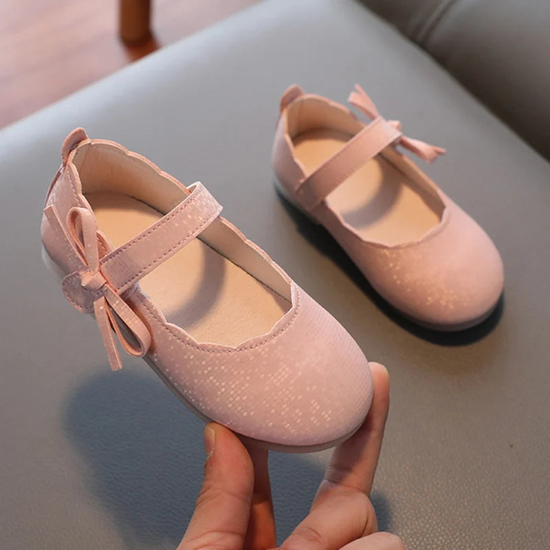 Toddler Little Girls Ballerina Flats Shoes Slip-on School Party Dress Shoes Sweet Girls Shoes