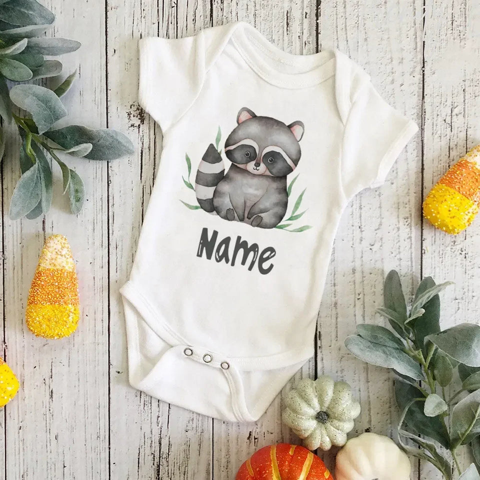Personalized Monkey with Name Baby Jumpsuit Baby