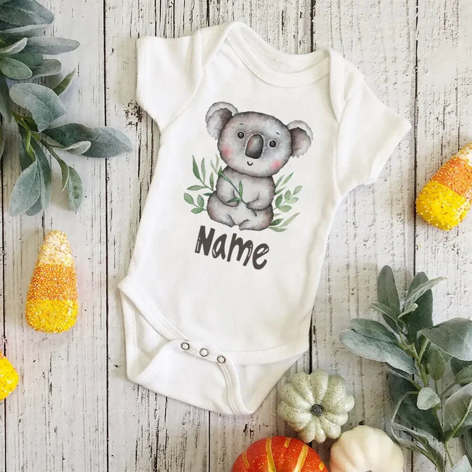 Personalized Monkey with Name Baby Jumpsuit Baby