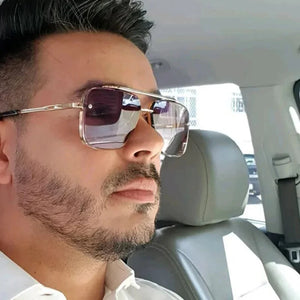 Ruiao Mens Fashion Classic Square Retro Sunglasses designer luxury