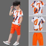 Boys Clothing casual Suit Children Short Sleeve Shirt Shorts Set 4 6 8 12 Years