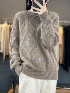 High end Luxury 100% Merino Wool Sweater Women's Autumn/Winter