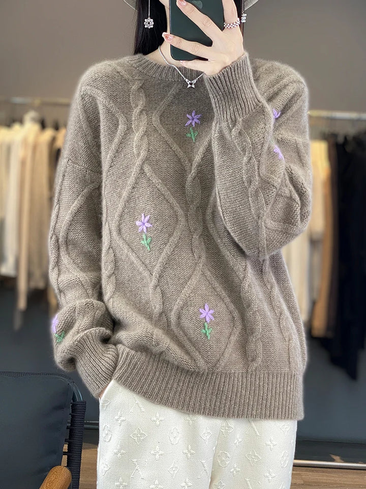High end Luxury 100% Merino Wool Sweater Women's Autumn/Winter