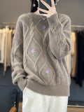 High end Luxury 100% Merino Wool Sweater Women's Autumn/Winter