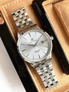 PABLO RAEZ Elegant Man Silver Wristwatch SUS304 Steel High Quality Luxury Men Watch Casual Waterproof Simple Dress Fashion Clock