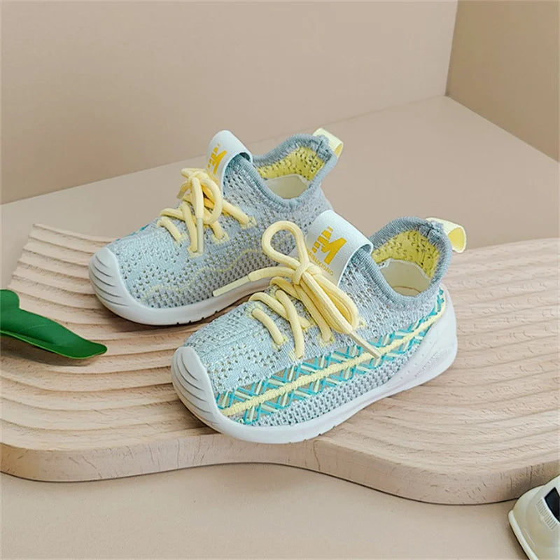 New Spring Baby Shoes Mesh Breathable Toddler Kids Sport Shoes Outdoor Tennis Soft Sole Little Girls Boys Sneakers EU15-25
