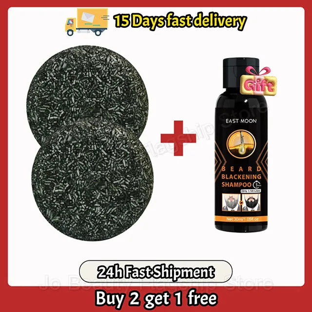 White Hair Dye Shampoo Soap Restore Gray Beard Hair Natural Color White To Black Repair Darken Hair Fixing Shampoo Bar for Women