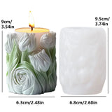 candle silicone mold flower bouquet relief resin mould blooming flower gypsum molds