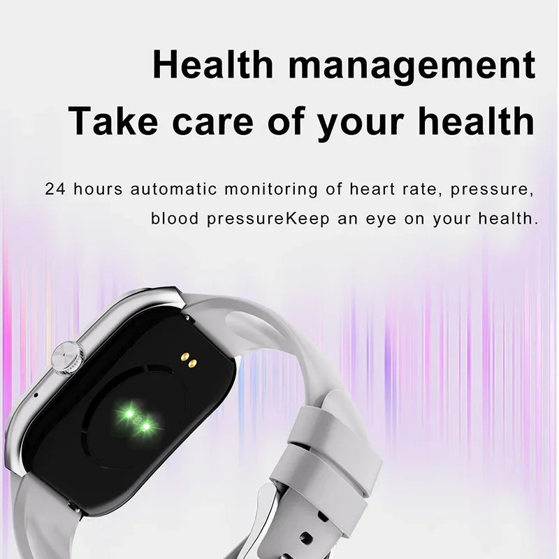 New Men Smart Watch HD Bluetooth Call 2.1 Inch AMOLED Screen GPS Sport Tracker Blood Pressure Women NFC Original Smartwatch