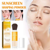 2pcs Waterproof Spf50 Sunscreen Loose Powder Sunblock Skin Protective Invisible Pore Solar Blocker Oil Control For Face Care