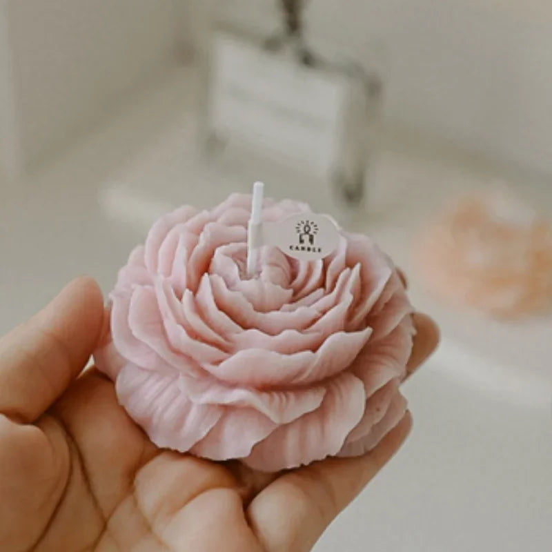 Peony Candle 3D Plant Aromatherapy  Candle Decoration Living Room Bedroom Minimally Decorated Flowers
