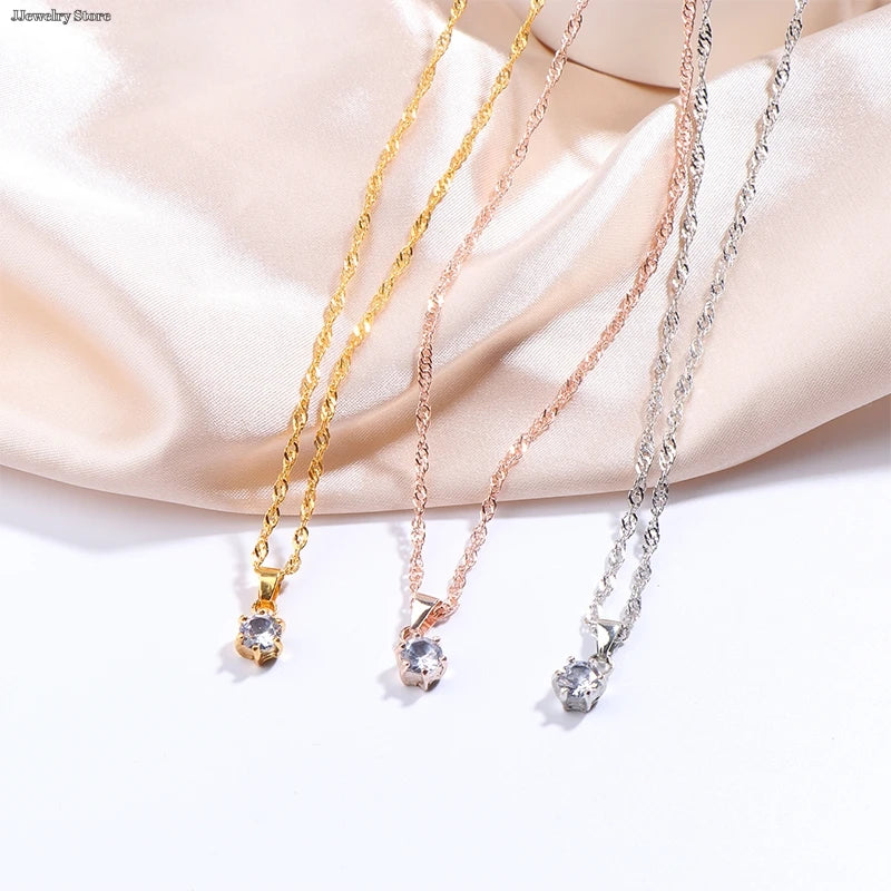 Luxury Women Ring Necklace Earrings Rhinestone Bracelet Female Casual Ladies Jewelry Set