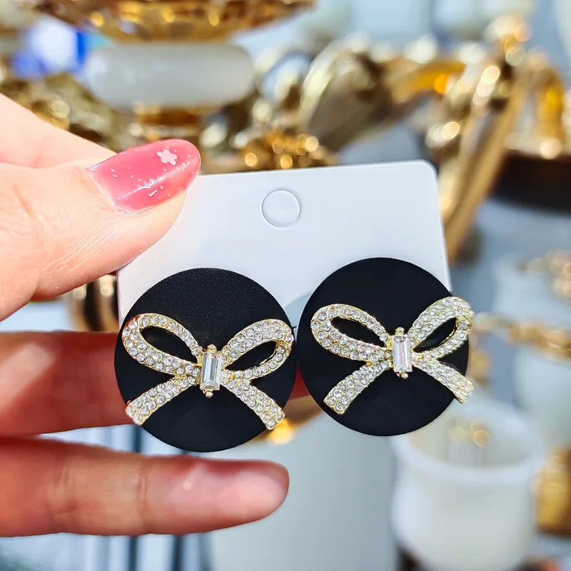 New High-end Atmosphere Decoration Shine Fashion Women Temperament Personality Exaggerated Earring Wedding Jewelry Birthday Gift