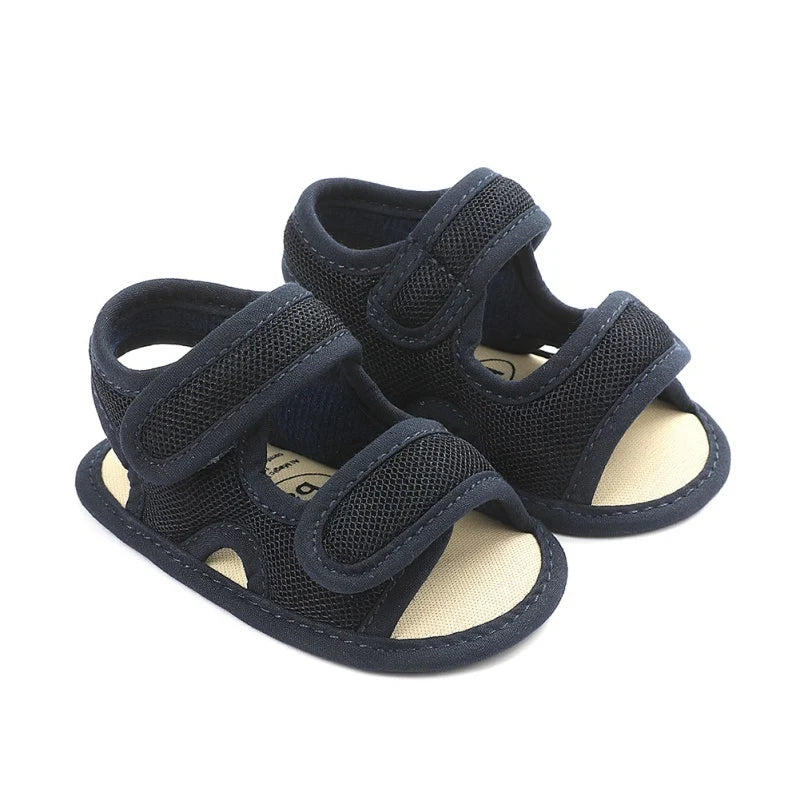 Summer Baby Sandals Boys Girls Soild Color Breathable Anti-Slip Shoes Toddler Soft Soled Walking Shoe First Walkers 0-18 Monthes