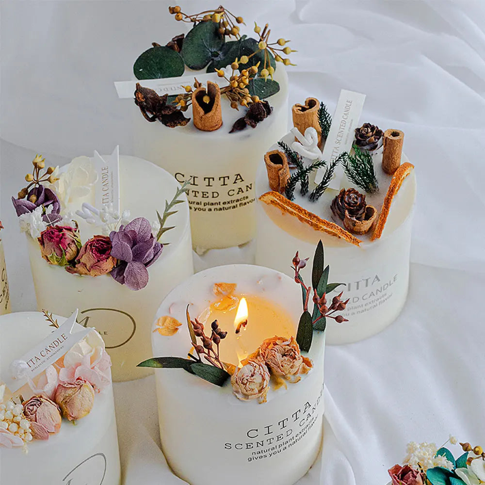 CITTA Floral Scented Candles, for Home, Wedding, Party, Birthday