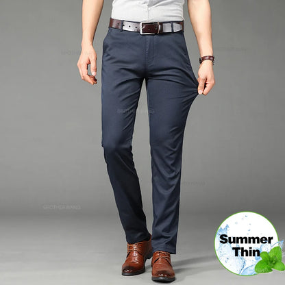 Men's Thin Casual Pants Highly Elastic & Comfortable