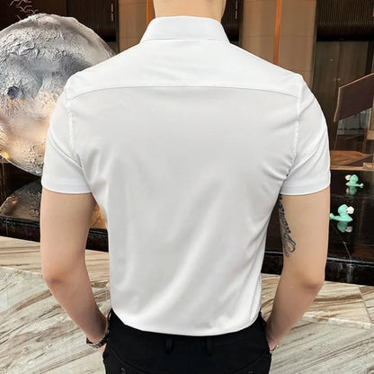 Men Short Sleeve Clothing with Normal Collar