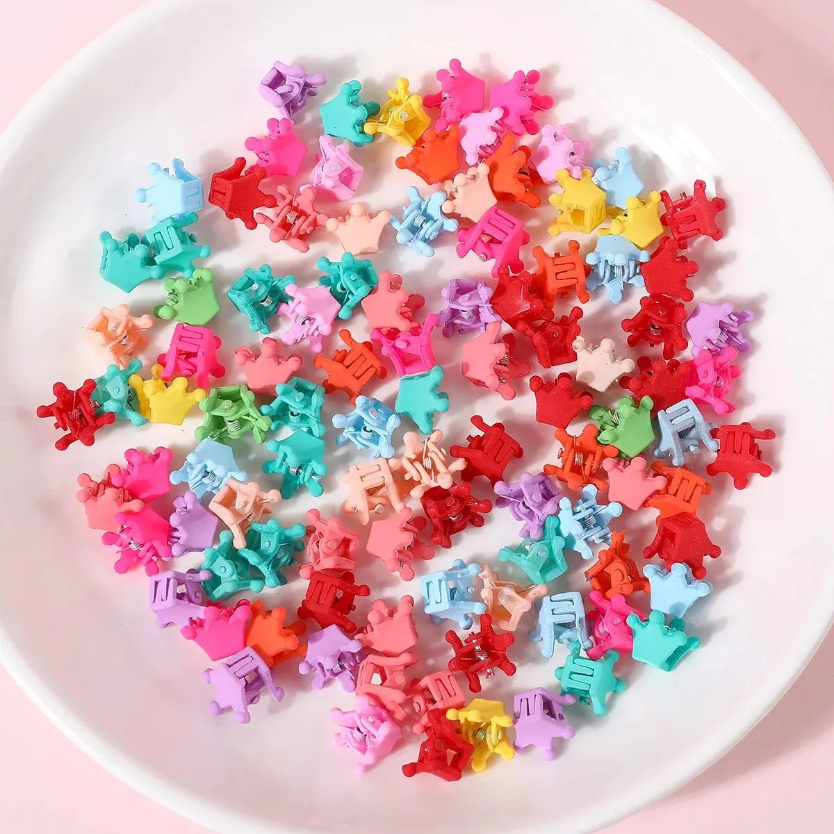 50Pcs Girls Cute Cartoons Hair Clips Small Claw Clip Flower Star Small Hair Claw Children Sweet Hairpin Fashion Hair Accessories