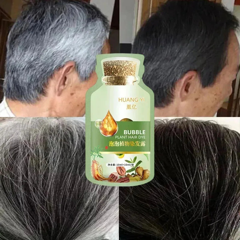 Natural Plant Herbal Hair Dye Shampoo 5 Minutes Change Hair Color