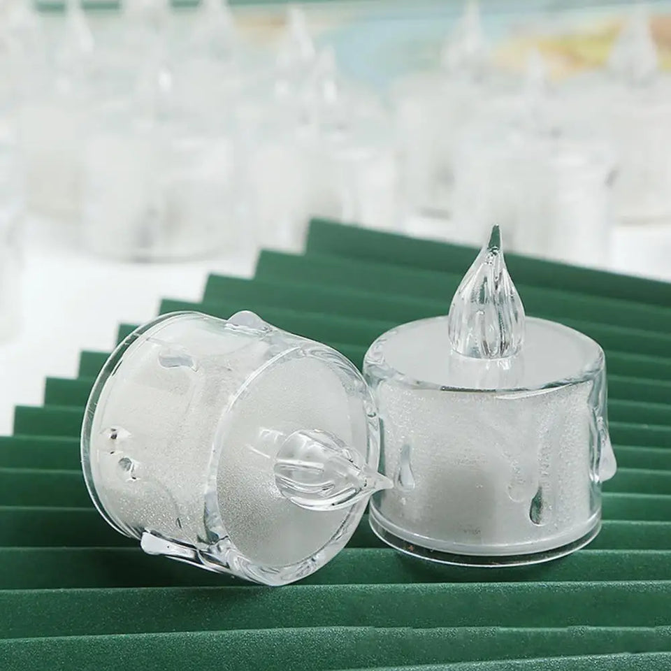 6Pcs/Set Electronic Candles  Attractive Vivid LED Candle Lamp Ornament  Beautiful Small Tea Wax Light
