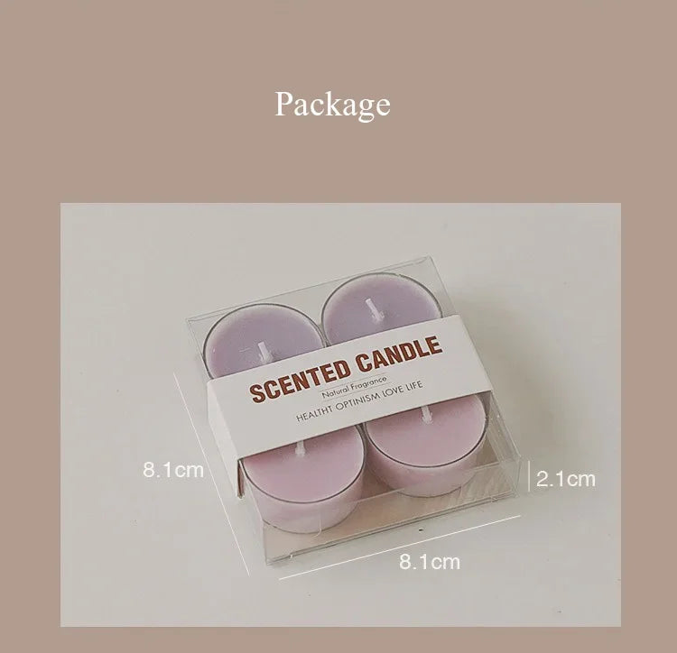 4pcs Handmade Tea Light Scented Candle Aromatherapy Soy Wax Candles