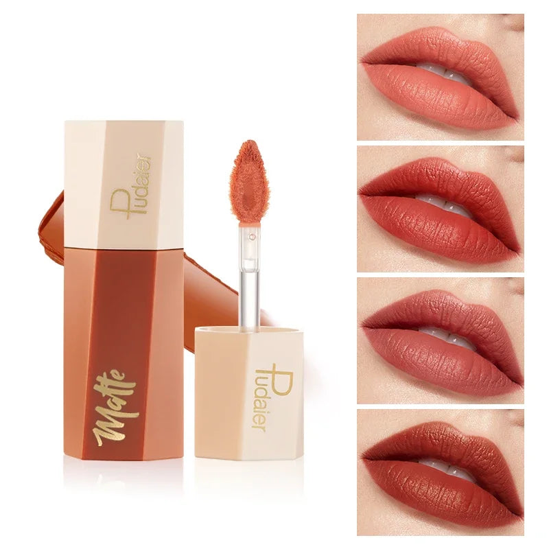 Matte Orange Brown Velvet Lipstick 14 Colors Lip Gloss Lasting Non-marking Red Sexy