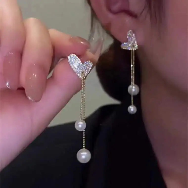Hanging Earrings Retro Long Tassel Earrings feminine temperament  Coconut Rhinestone S925 Silver Needle 2023 NEW Fashion Jewelry