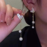Hanging Earrings Retro Long Tassel Earrings feminine temperament  Coconut Rhinestone S925 Silver Needle 2023 NEW Fashion Jewelry