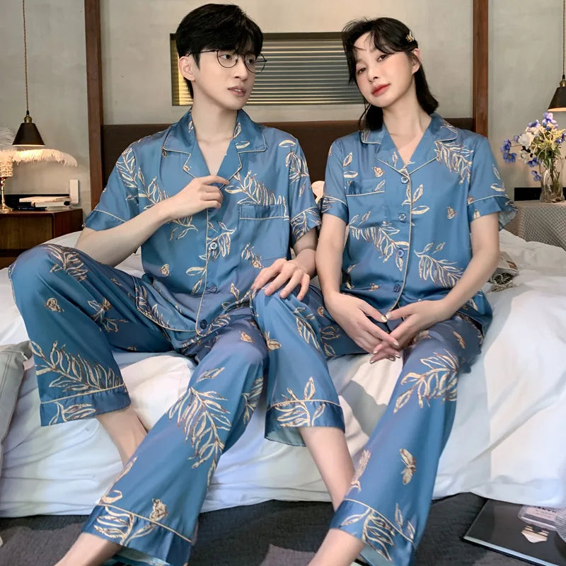 High Quality  Homewear Couple Sleepwear Female Male