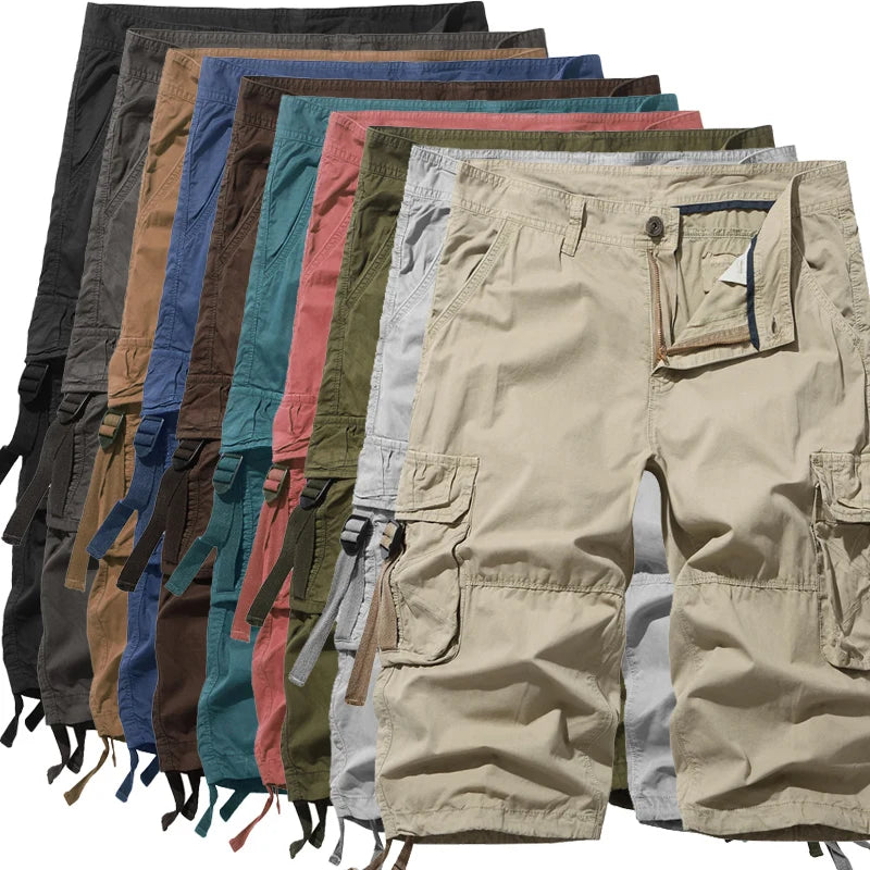 New style Cotton Below Knee Length  3/4 Long Shorts Men's