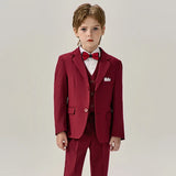 Prince Kids Green Jakcet Vest Pants Bowtie Piano Party Dress Boys Wedding Ceremony Photograph Suit Children Performance Costume