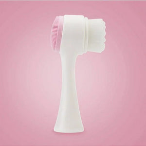 3D Bilateral Silicone Facial Cleanser Manual Massage Facial Brush Soft Bristles Silicone Double-Sided Face Brush Cleaning Tools