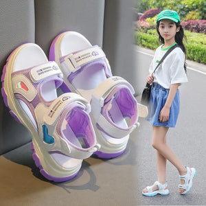 Girls' Sandals  New Summer Big Kids Beach Fashion Sports Soft Soled