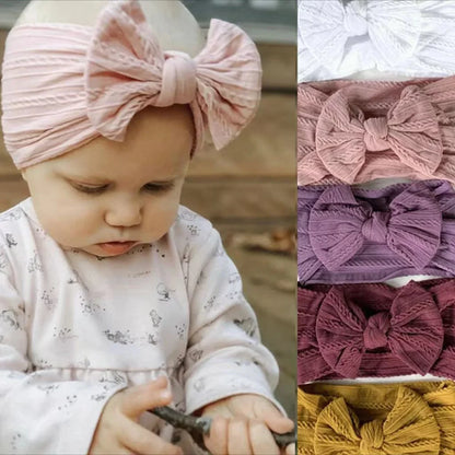 Baby Girl Headband Infant Hair Accessories Bows Newborn Headwear Rabbit Ear Elastic Gift Toddler Bandage Ribbon Soft Bowknot