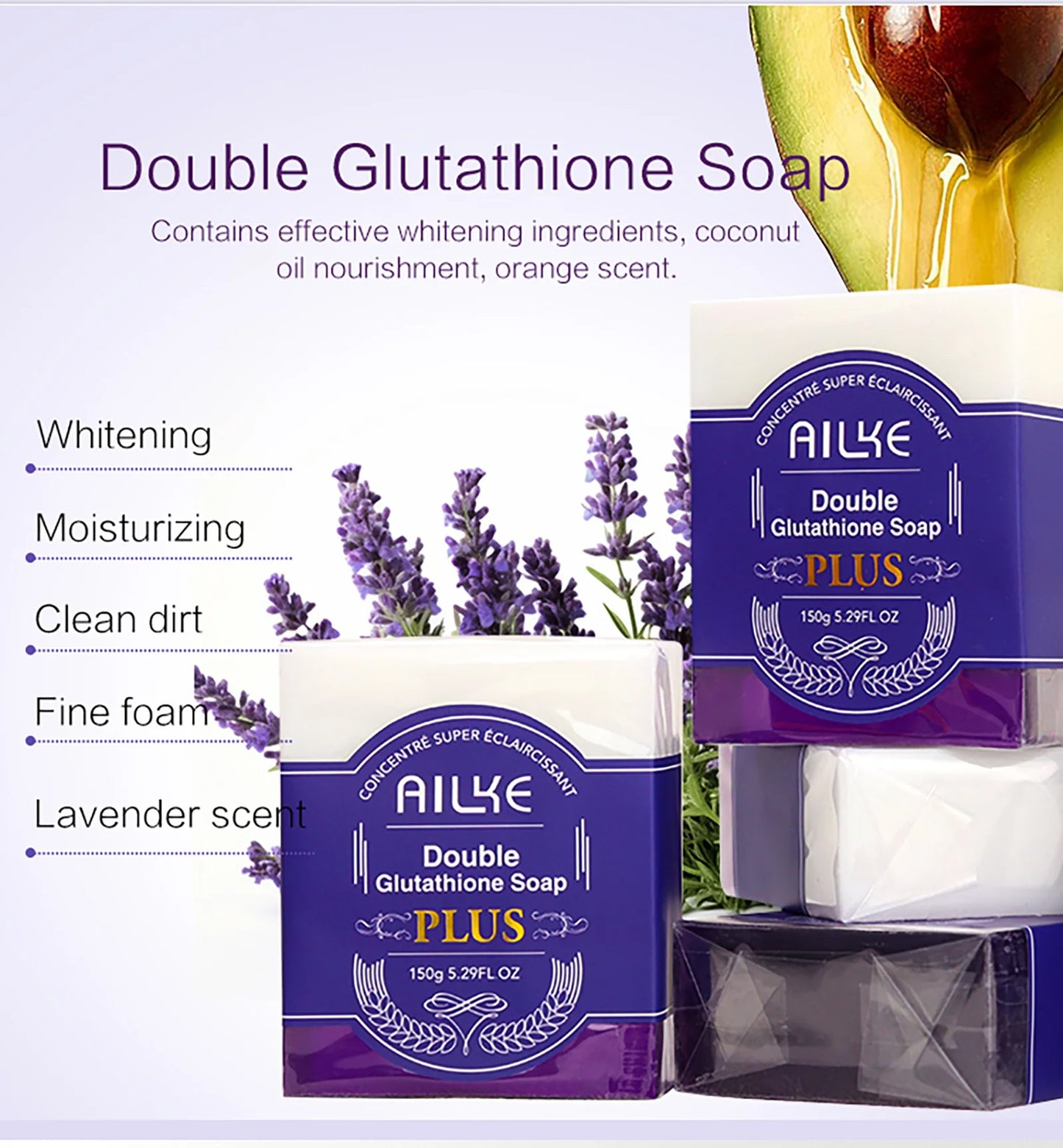 AILKE Glutathione PLUS Skin Care Set, Advanced Lightening Lotion