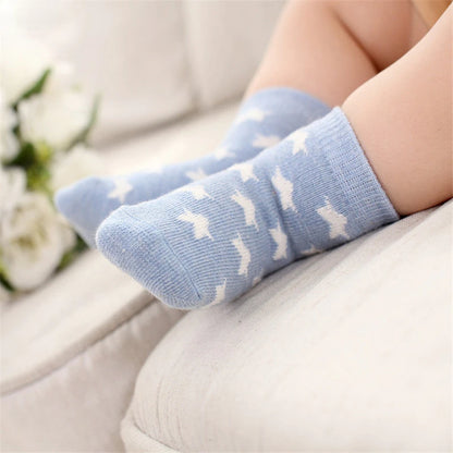 5 Pairs/Lot Kids Soft Cotton Socks Boy  Baby Infant Fashion