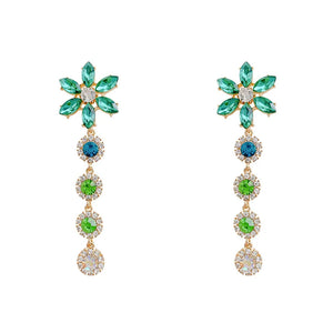 Hanging Earrings Retro Long Tassel Earrings feminine temperament  Coconut Rhinestone S925 Silver Needle 2023 NEW Fashion Jewelry
