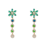 Hanging Earrings Retro Long Tassel Earrings feminine temperament  Coconut Rhinestone S925 Silver Needle 2023 NEW Fashion Jewelry
