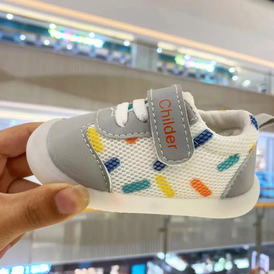 2024 New 2024 Spring and Fall New Season Models Boys Toddler Shoes Girls Soft Sole Mesh Breathable Single Shoes