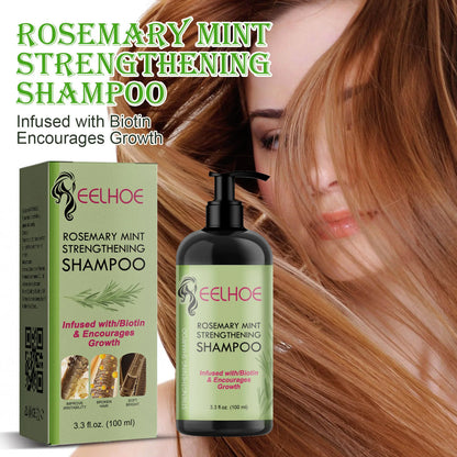 Hair Straightening Shampoo Rosemary Mint Oil Scalp Treatment Dry Damage Coarse Repair Shine Anti Frizz Hair Strengthening 100ml